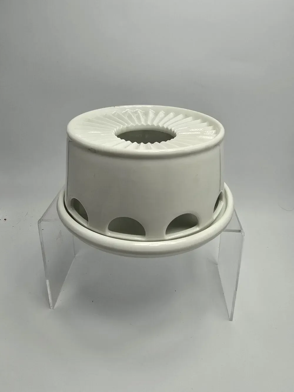 Arzberg Butter Melter vintage 2 piece Made in Germany White Ceramic Rare Find